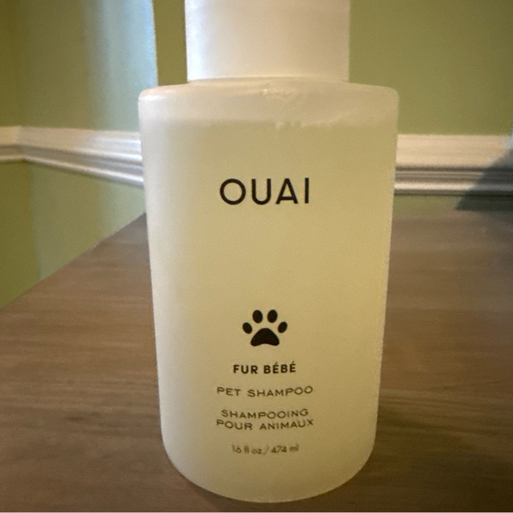 OUAI Pet Shampoo in White Bottle